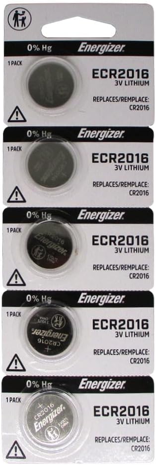 Energizer CR2016 Lithium Battery 3V, 5 Pack