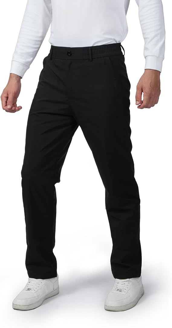 Men's Winter Down Pants - Ultra Warm Windproof Ski Snow Pants, Outdoor Loose Fit Insulated Puffer Trousers