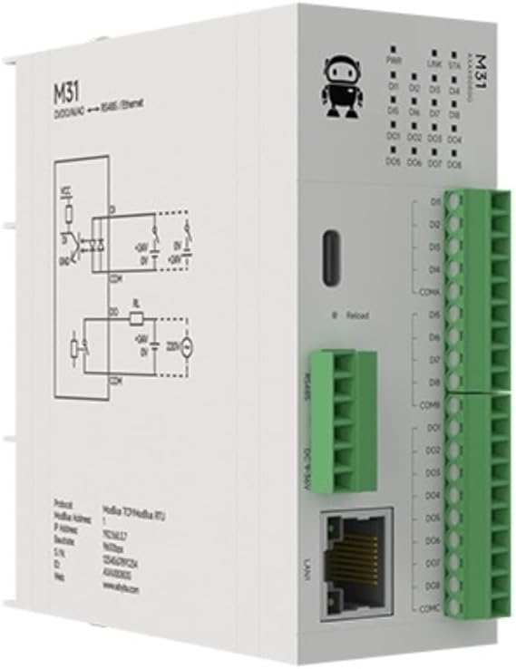 8DI+8DO Distributed Remote IO Module M31-AXAX8080G Host Module Analog Switch Acquisition Free Splicing Modbus TCP/RTU