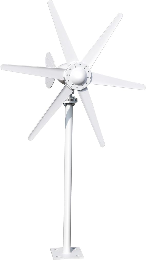 800W Wind Turbines Generator kit, 12V/24V Wind Turbines Kit, 6-Blade Fan Wind Power Generator Kit, Electromagnetic Electricity Producer Equipment for Terrace, Marine, Motor Home, Chalet, Boa