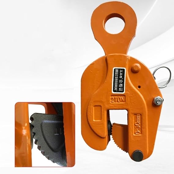 Vertical Locking Plate Lifting Clamp, Industrial Plate Clamp 11000Lbs Plate Lifting Clamp Jaw Opening 1.9 Inch Vertical Plate Clamp Handling Lifting Equipment, for Lifting and Transporting(2T)