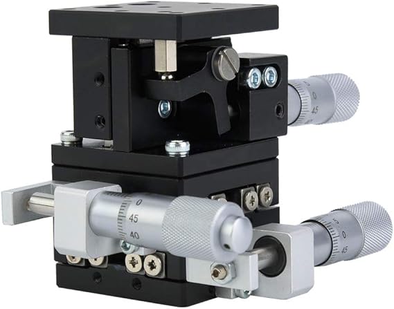 40x40mm LD40 LM 3 Axes XYZ Linear Stage, Trimming Platform, Bearing Tuning Sliding Table with Intersection Roller for Optical Instruments Measuring Equipment