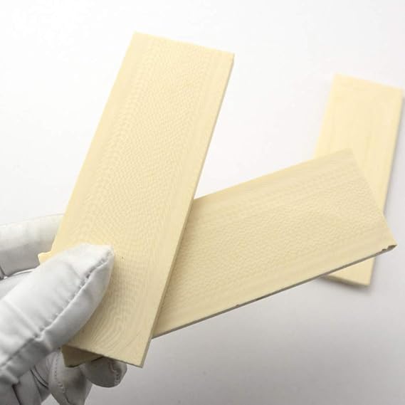 2pcs Alternative Imitation Ivory Substitute Knife Handle Blanks Scales Inlay Material 120x40x8mm