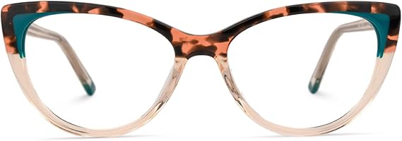 Zeelool Stylish Oversized Cat Eye Glasses for Women with Non-prescription Clear Lens Jacqueline WA077886