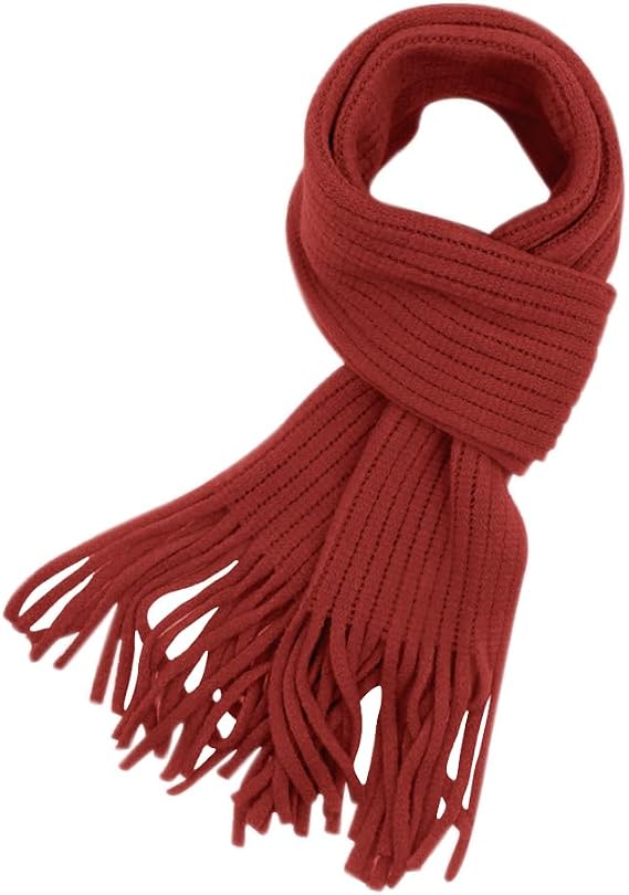 ZGMYC Baby Kids Knitted Tassel Winter Scarf Soft Warm Neck Warmer Wrap Shawl for Boys Girls