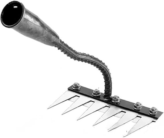 LSCZSLYH Iron Rake for Gardening and Weeding,Weed Rake,Weed Puller Tool,Effective Uprooting Tool for Yard and Garden