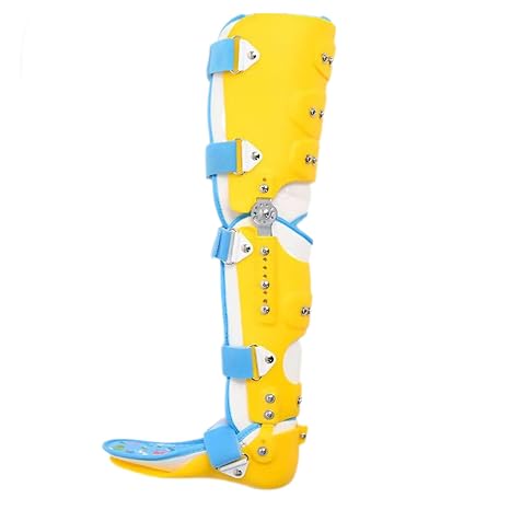SFKLYU Kids Knee Immobilizer, Adjustable Knee Immobilizer Brace, Child Hinged Knee Brace, Guard Splint Leg Protector for Post OP Patella Injury Osteoarthritis,A Right