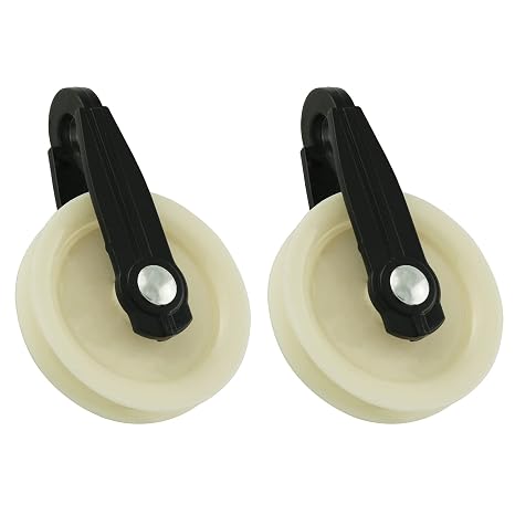 2PCS 2 Inch Nylon Clothesline Pulley, Outdoor Puller Rope Wire Rope Pulley, Clothes Puller Pulley, Nylon Pulley, Rope Pulley for Outdoor Clotheslines