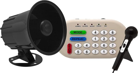 Vixen Horns 46 Sounds Musical Horn with PA System for Truck 12V VXS6200 Loud Electronic Horn, Siren, Alarm, Funny Tunes, Animal