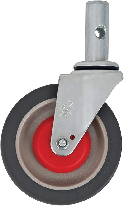 Magliner 5" x 1-1/4" Gray Thermoplastic Rubber Caster with Flat Tread for Gemini[REG] Convertible Hand Trucks