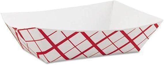 Southern Champion Tray SCH0425 Paper Food Baskets, 3lb, Red/white, 500/carton