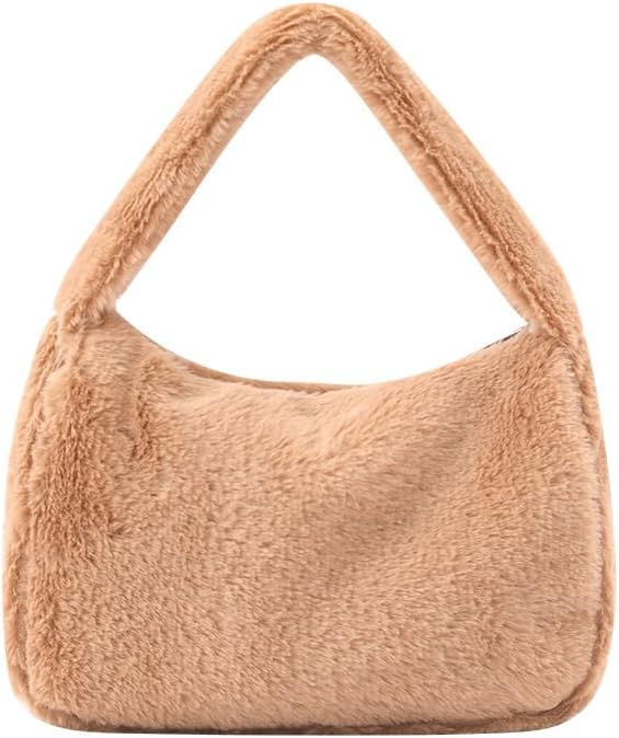 Fuzzy Handbag Cute Plush Purse Soft MINI Tote Evening Purse