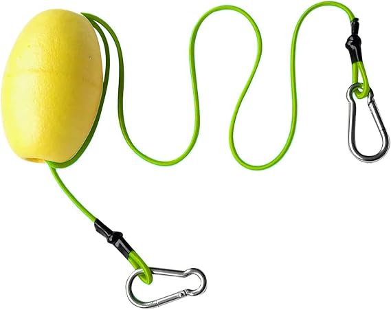 Drift Anchor Tow Throw Leash Line with EVA Buoy Float & Clip/Markers for Anchors at The Beach, Lake, or Sandbar Water