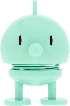 Hoptimist Bumble - Danish Design Home Decor Ornament - Plastic Figurine with a Metal Spring, Small - Creates Cheerful Movement - (Mint Green)