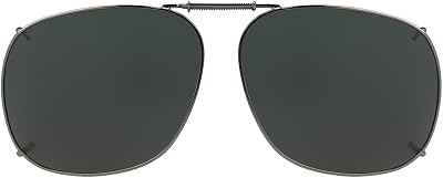 Haven Fits Over Sunwear unisex adult Sq 3 57 Clip On Sunglasses, Grey, mm US