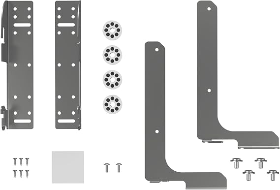Rev-A-Shelf Heavy Duty Door Mounting Kit Adjustable Bracket Metal Frame Set Compatible with 54WC and 54BK Series Waste Trash Containers, 54DM-KIT-1