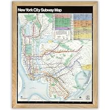 New York City Subway Map 1979 11x14 Framed Poster Ready to Hang Vintage NYC Transit Wall Art, Historical New York Map Reproduction, Retro Home Office or Study Decor for Travel Enthusiasts