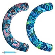 FindUWill Pool Noodles 2 Pack, Inflatable Pool Noodle with Soft Fabric Quick-Drying Cover, Large Swim Noodles for Adults, Premium Buoyancy Pool Float Toys for Summer Party, Pool, Beach, Lake