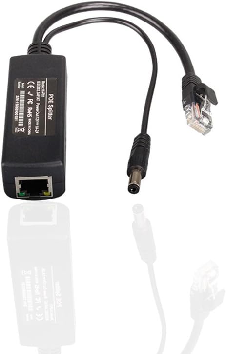 POE Splitter, Passive POE Splitter 24V to 12V Compatible with Most Switches POE and All Web Cameras