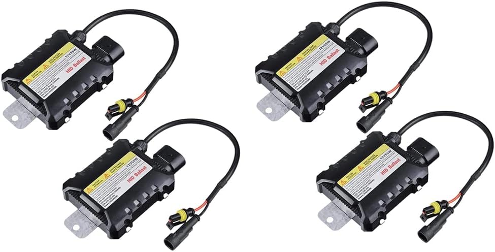 4X 55W HID Bi Xenon Ballast 12V Digital Slim Ballast Fast Bright Electronic Ballast for H1 H3 H3C H4-1 H4-2 H7 H8