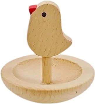 All-Natural Wood Parrot Foraging Toy Mental Stimulation Puzzle for Macaw, Cockatiel, Parakeet to Prevent Boredom Anxiety Interactive Bird Toy (Small, Bird Wobble Wiggle)