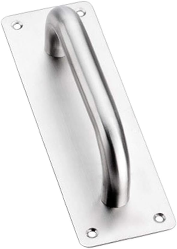 Push Pull Door Handle, Stainless Steel Heavy Duty Sliding Handle with Back Plate for Home Bathroom and Wooden Door Handle Hardware Square