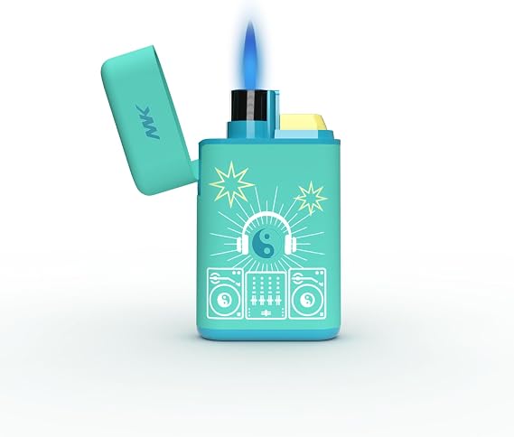 MK Lighter Torch Flame Pocket Lighter, Refillable and Multipurpose, Ideal for Candles, BBQ, Camping, and Everyday Use (Plur-Respect)