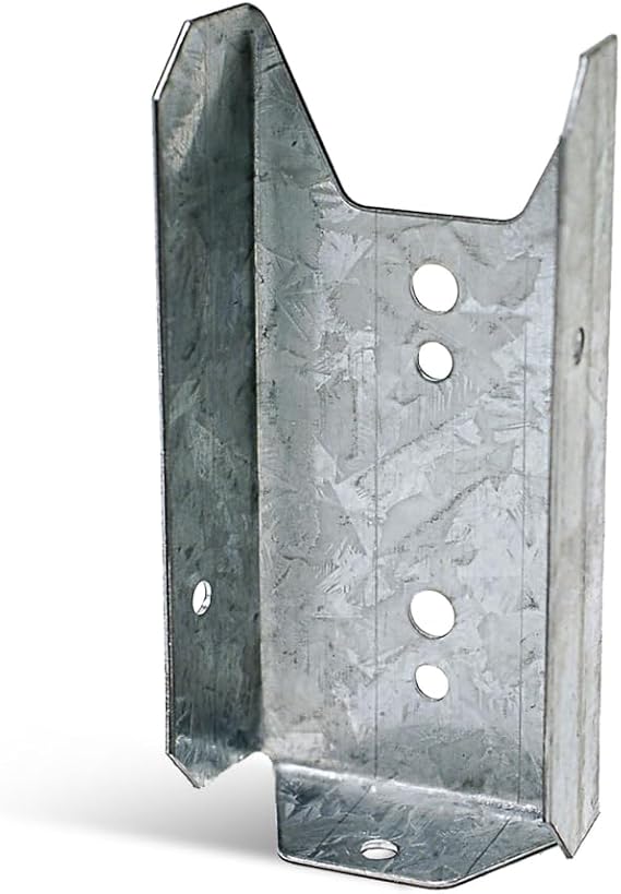 Simpson Strong-Tie FB24Z Fence Rail Bracket - 1-9/16-in. x 3-3/8-in., for 2x4 Lumber, Durable ZMAX Galvanized 20-Gauge Steel Construction, Versatile Fastener-Ready Design
