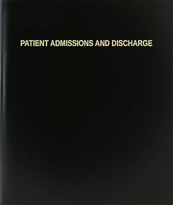 BookFactory Patient Admissions and Discharge Log BookJournalLogbook - 120 Page, 8.5x11, Black Hardbound XLog-120-7CS-A-L-BlackPatient Admissions and Discharge Log Book