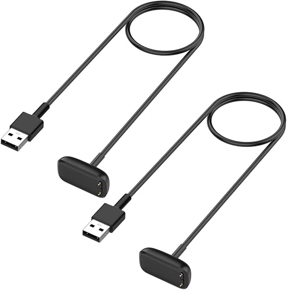 Charger for Fitbit Charge 5 / Charge 6 / Luxe (2-Pack, 3.3ft/1m) | Replacement Charging Cable Cord Accessories for Fitbit Fitness Tracker Wristband