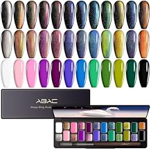 ABAC Solid Gel Cat Eye Polish Set,24 Colors Magnetic Nail Gel Winter Shades with Glitter,No-Drip Cat Eye Gel Polish Kit for Stunning Magnetic Effect