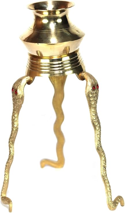 ASHIRWAD Brass Jal Abhishek Stand Shivlingam Jaldhari Lota Kalash Mahashivratri Shivling Jalabhishek Pujan Set (9 inches)