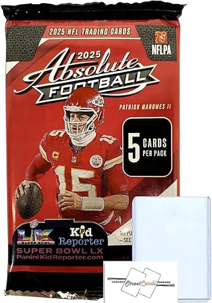 2025 Absolute Football Gravity Pack with 5 Total Trading Cards + Toploader + StreetCards Magnet! Look for Kaboom Horizontals!