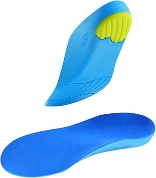 Kids Orthotic Arch Support Insoles, Childrens Flatfoot Orthopedic Inserts for Arch Pain Relief and Comfort, Blue - 1 Pair (Size: 40-42)
