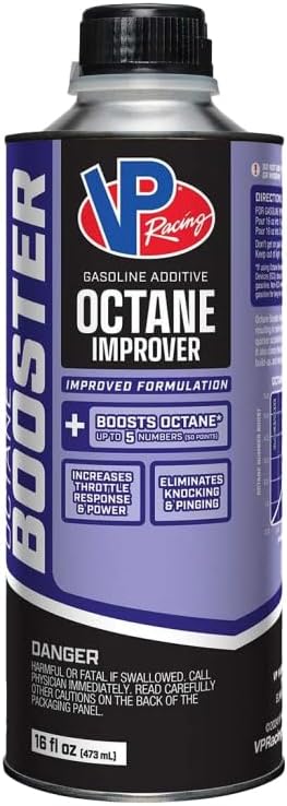 VP Racing Octane Booster Unleaded Gasoline Additive 473 ml | Boosts up to 5 Numbers, Reduces Engine Knocking, Increases Throttle Power, Improved Formulation, For Gasoline Engines
