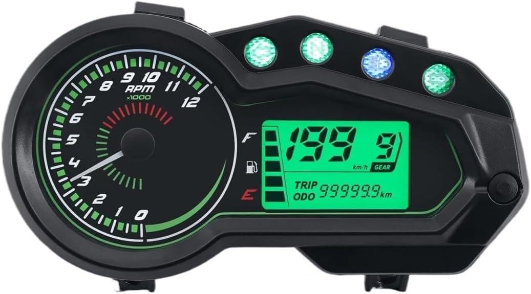 Motorcycle Dashboard Speedometer Universal Motorcycle Speedometer Digital Tachometer RPM Board Motorcycle Gear Indicator Oil Water Level Instrument Gauge 12v Digital Odometer