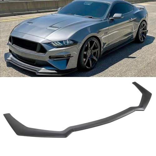Front Bumper Lip Spoiler for Ford Mustang GT 2018-2023 Matte Black Front Bumper Chin Splitter Diffuser Protector Guard