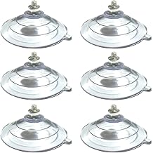 M5 Screw Suction Cup Hook 2.4 Inch 6 cm Large Diameter Step Shape Big Clear PVC Thread Length 1 cm (0.39 in) Suction Cup with Nut, 6 PCS