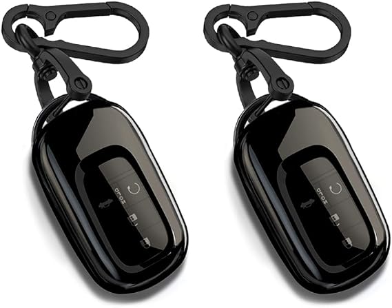 Key Fob Cover for Honda Civic Accord HR-V Pilot CR-V, Silicone, 2-Pack, Black