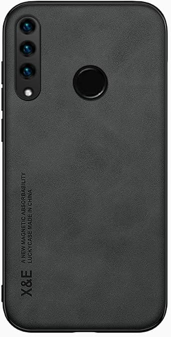Kepuch Silklike Case for Huawei Nova 4E/P30 Lite - Cover Bumper Built-in Metal Plate for Huawei Nova 4E/P30 Lite - Black
