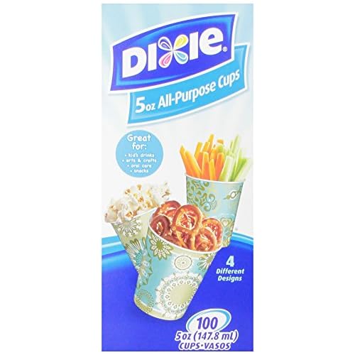 Dixie 5 Ounce All-Purpose Cups, ColorsStyles Vary, 100 Count Pack of 3