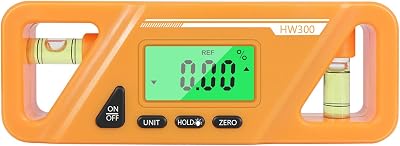 Digital Torpedo Level and Protractor, Magnetic Angle Meter, Electronic Bubble Inclinometer, Absolute and Relative Measurement, Angle & Slope Conversion for Woodworking Home Drainage Leveling