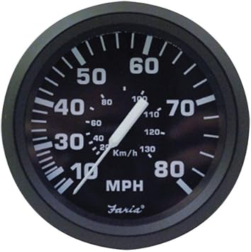 FARIA BEEDE 32812 Euro Speedometer (80 MPH) - 4, Black