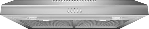 400 CFM Duct/Ductless Stainless Steel Range Hood 30 inch, Button