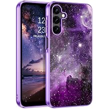 BENTOBEN for Samsung Galaxy A15 5G Case, Glow in The Dark Hybrid Hard PC Soft TPU Bumper Drop Protective Girls Women Men Slim Shockproof Phone Cover for Samsung Galaxy A15 5G 6.5'', Purple Nebula