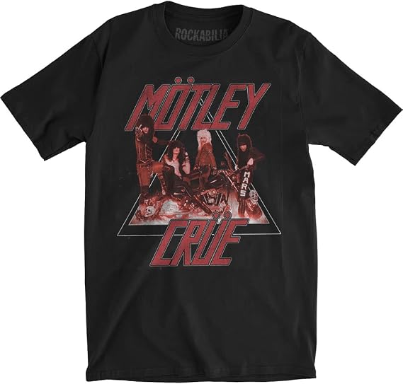 Motley Crue Men's Too Fast Cycle Slim Fit T-Shirt X-Large Black