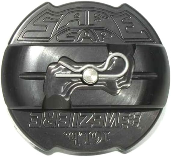 Meziere WCC301 Radiator Cap, 16 lb, Round, Safecap, Notch Grip, Meziere Racing Logo, Aluminum, Black Anodized, Standard Size Radiator Necks, Each