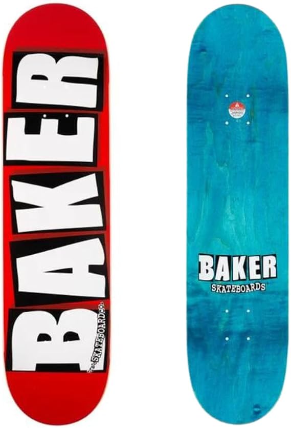 Baker Skateboard Complete Brand Logo Red/White 8.625" x 32"