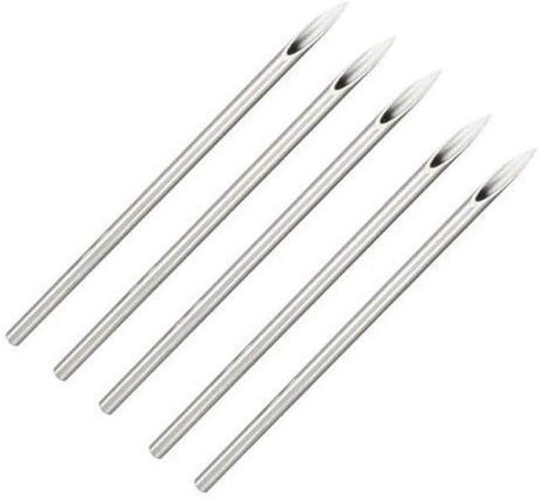 Ericotry 10Pcs Body Ear Nose Navel Nipple Eyebrow Piercing Needles Sealed and Sterilized 12G 14G 16G 18G 20G Gauge for Piercing Supplies Piercing Kit Body Piercing Tool 12G