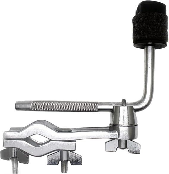 Jiayouy Drum Set Mounting Clamp Chrome Cymbal Boom Arm with Clamp Holder Bracket Percussion Instrument Accessories Silver